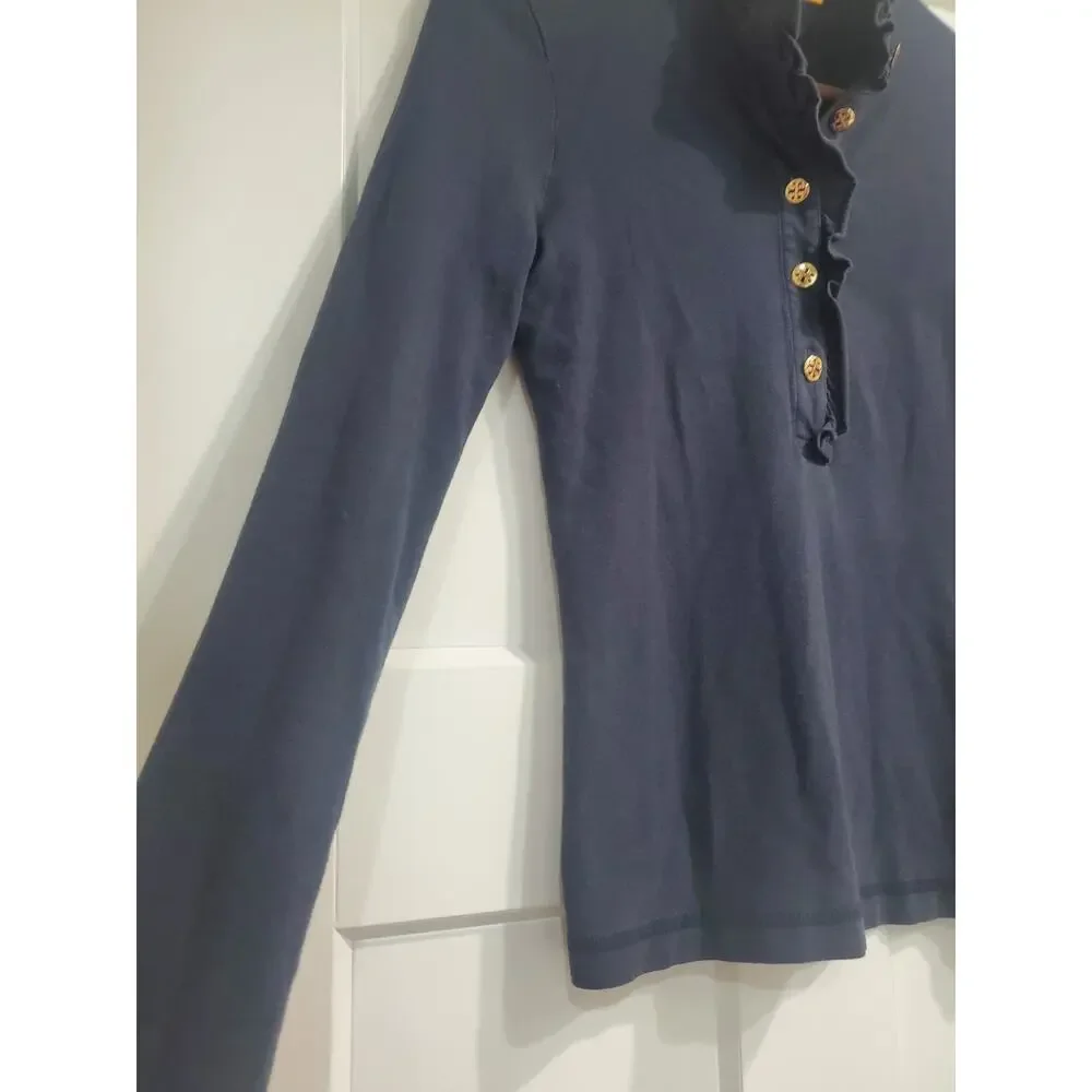 Tory Burch Lidia Ruffle Shirt Size XS